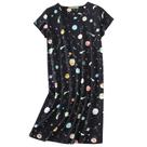 Camisa de dormir feminina de manga curta de algodão Zando preta S Camisa de dormir feminina de manga curta de algodão Zando preta S