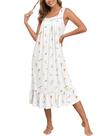Camisa de dormir vitoriana feminina sem mangas da Nightgown APRRAIN