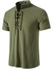 Camisa de fantasia JEMITOP Retro Renaissance Pirate Viking S