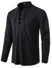 Camisa de fantasia JEMITOP Vintage Renaissance Pirate Viking L