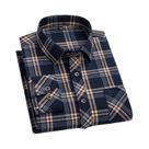 Camisa De Flanela De Algodão Puro Para Homens M-6XL, Manga Longa, Estampa Xadrez, Confortável E Camisa De Flanela De Algodão Puro Para Homens M-6XL, Manga Longa, Estampa Xadrez, Confortável E