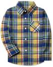Camisa de flanela SANGTREE de manga comprida com botões xadrez L