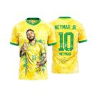 Camisa De Futebol Da Seleção Brasileira Neymar Jr Para Homens, Mulheres E Crianças, Kit De Camisa De Futebol Da Seleção Brasileira Neymar Jr Para Homens, Mulheres E Crianças, Kit De