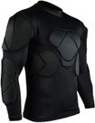 Camisa de futebol, goleiro, goleiro, acolchoada, preta