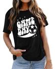 Camisa de futebol MNLYBABY Soccer Heart para mulheres de manga curta