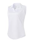 Camisa de golfe G Gradual sem mangas para mulheres UPF 50+ Heather White