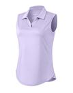 Camisa de golfe G Gradual sem mangas para mulheres UPF 50+ roxa clara
