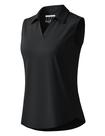 Camisa de golfe MAGCOMSEN sem mangas com decote em V para mulheres preta