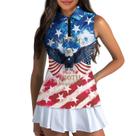 Camisa de golfe POLERO American Flag 250º aniversário feminina
