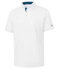 Camisa de golfe ZITY de manga curta Moisture Wicking para homens branca