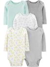 Camisa de macacão Simple Joys by Carter's, pacote com 5, para crianças NB