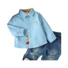 Camisa De Manga Longa Para Bebês Meninos Com Estampa De Dinossauro Em Estilo Coreano, Bonita E Com Camisa De Manga Longa Para Bebês Meninos Com Estampa De Dinossauro Em Estilo Coreano, Bonita E Com