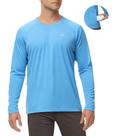 Camisa de natação Ewedoos UPF50+ Rash Guard para homens azul celeste
