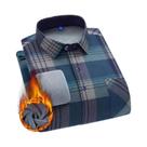 Camisa De Negócios Masculina De Manga Longa Em Flanela Grossa Para Outono E Inverno, Clássica Com