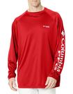 Camisa de pesca Columbia Terminal Tackle de manga comprida vermelha XL masculina Camisa de pesca Columbia Terminal Tackle de manga comprida vermelha XL masculina