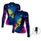 Camisa de Pesca Feminina Mar Negro Com Luvinha na Manga e Proteção UV50+ Lançamento Camisa de Pesca Feminina Mar Negro Com Luvinha na Manga e Proteção UV50+ Lançamento