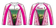 Camisa de Pesca Infantil Tucunare Rosa C/ Protreção Solar Uv50+ e Manga Longa