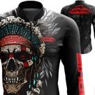 Camisa de Pesca Makis Fishing Caveira Indio Proteção Uv 50+ Makis Fihsing MK41 Cor:Caveira IndioTamanho:EXG