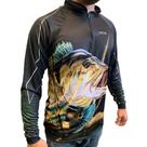Camisa de Pesca Proteção Solar UV Tucunaré Azul - Oficial da Pesca P