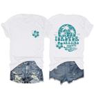 Camisa de praia havaiana Fkatuzi Palm Tree Hibiscus com estampa feminina