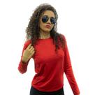 Camisa de proteção uv 50+ (poliester) - vermelho