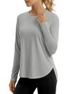 Camisa de proteção UV MAGCOMSEN para mulheres Rush Guard Light Grey Camisa de proteção UV MAGCOMSEN para mulheres Rush Guard Light Grey