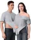 Camisa de recuperação com botões magnéticos Aprbark após cirurgia com decote em V