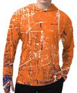 Camisa de sol WELIGU UPF 50+ de manga comprida Quick Dry Orange 4GG masculina