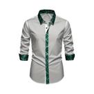 Camisa De Tuxedo Masculina Com Patchwork, Manga Longa, Casual Elegante Para Negócios FGKKS Camisa De Tuxedo Masculina Com Patchwork, Manga Longa, Casual Elegante Para Negócios FGKKS