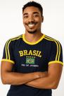 Camisa do Brasil Bordada Adulto masculina
