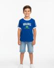 Camisa do Brasil Bordada Infantil Unissex