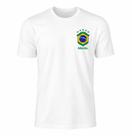 Camisa do Brasil Copa do Mundo Malha Fria Bandeira cor:BrancoTamanho:G3