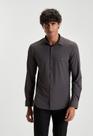Camisa docthos slim manga longa malha micro textura tech