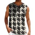 Camisa Domirica Athletic sem mangas com cadarço masculina de verão Camisa Domirica Athletic sem mangas com cadarço masculina de verão