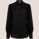 Camisa Dudalina Slim Lisa Cristal In25 Preto Feminino Camisa Dudalina Slim Lisa Cristal In25 Preto Feminino
