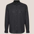 Camisa Dudalina Slim Xadrez In25 Preto Masculino