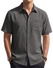 Camisa EKLENTSON Casual com Botões e Textura de Manga Curta