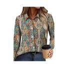 Camisa Elegante De Manga Longa Para Mulheres, Blusa Casual De Moda, Top Para Férias E Fim De Semana