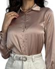 Camisa em cetim alongada Samara REF2688
