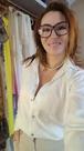 Camisa feita em viscose texturiza Off White - Joana