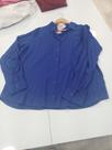 Camisa Feminina Azul Adulto Viscolinho Tam M