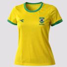 Camisa Feminina Brasil Diadora Campione Amarelo Camisa Feminina Brasil Diadora Campione Amarelo