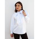 Camisa Feminina Cetim com Laço Grande Decote Manga Longa Camisa Feminina Cetim com Laço Grande Decote Manga Longa