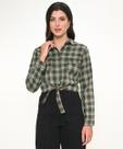 Camisa Feminina Cropped Xadrez Verde Razon Jeans