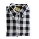 Camisa Feminina De Flanela Xadrez Manga Longa