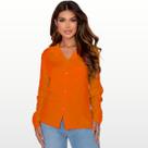 Camisa Feminina Elegante Blusa Manga Longa Social Casual
