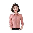 Camisa Feminina Elegante de Manga Comprida - Lapela, Estilo Versátil e Ocidental