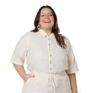 Camisa Feminina em Linho Plus Size