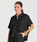 Camisa Feminina em Tecido de Viscose Dianna Preto