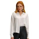 Camisa Feminina Endless Malha Acetinada Off White